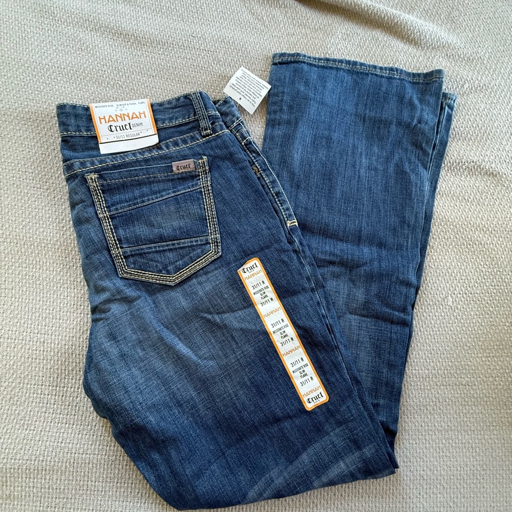 Hannah Women's Boot Cut Jeans in Deep Blue